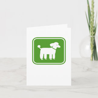 Cartão Gráfico de Poodle (Verde)