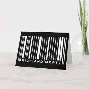 Cartão Gráfico do Código do Bar do rick e do Morty