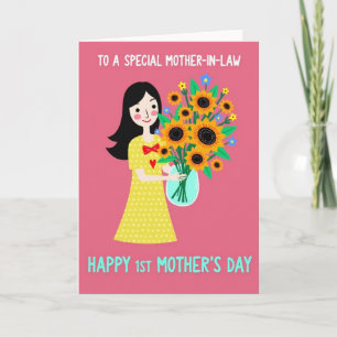 Cartão Gráfico do Dia das Mães Floral