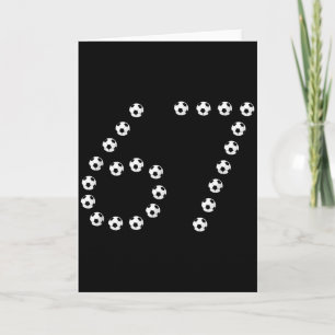 Cartão Gráfico do Número 67 de Futebol _ Camisa Esportiva