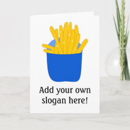 Cartão Gráfico francês Fries - Personalizável