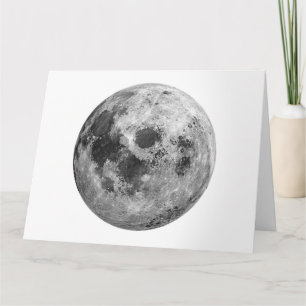 Cartão Gráfico Legal da Lua Cheia Espaço Astronomia Ciênc