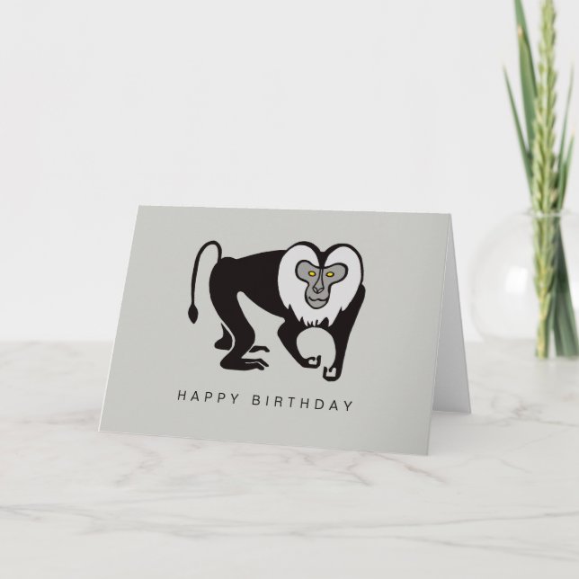 Cartão Gráfico - MACAQUE - Macaco - Primato - Vida selvag (Frente)