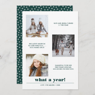 Cartão Gráfico mínimo   Ano em análise 3 colagem fotográf