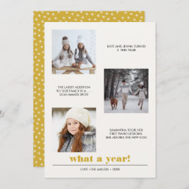 Cartão Gráfico mínimo | Ano em análise 3 colagem fotográf