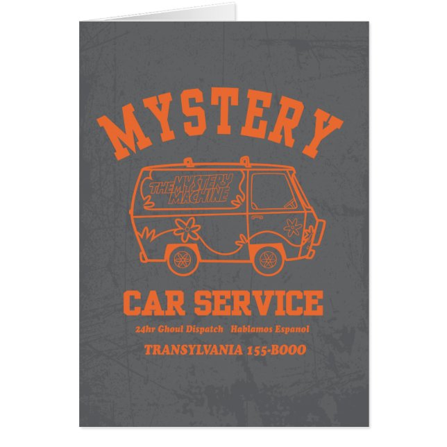 Cartão Gráfico Scooby-Doo "Mystery Car Service" (Frente)