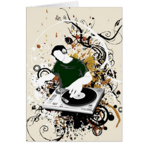 Cartão gráfico vetorial isento de dj