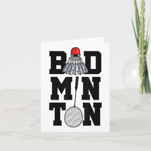 Cartão Gráficos de Badminton Jogador de Badminton Peteca
