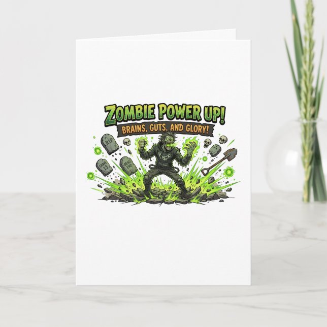 Cartão Gráficos de Jogador de Poder de Zumbi (Frente)