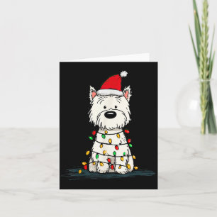 Cartão Gráficos de Natal do Terrier Branco do West Highla