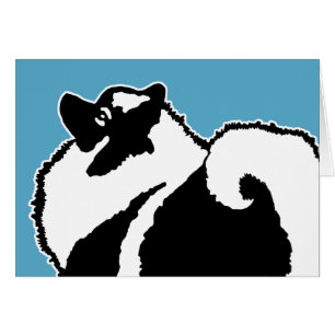 Cartão Gráficos Keeshond - Arte de Cachorro Original