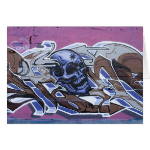 Cartão Grafite de cabeça azul