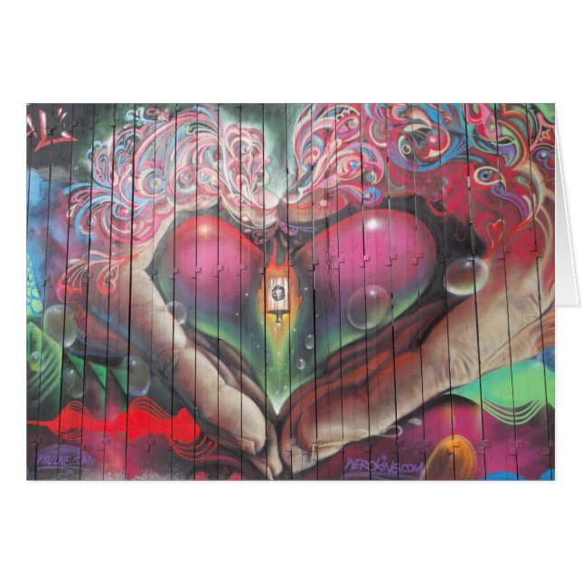 Cartão Grafite de Garagem de Rua (Frente Horizontal)