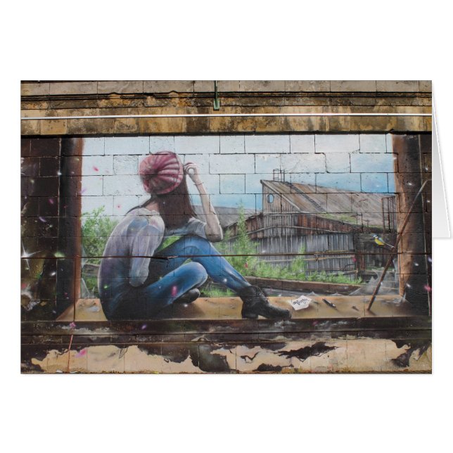 Cartão Grafite de Memórias da Infância (Frente Horizontal)