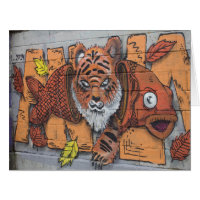 Grafite de Peixe-Tigre Laranja Estranho