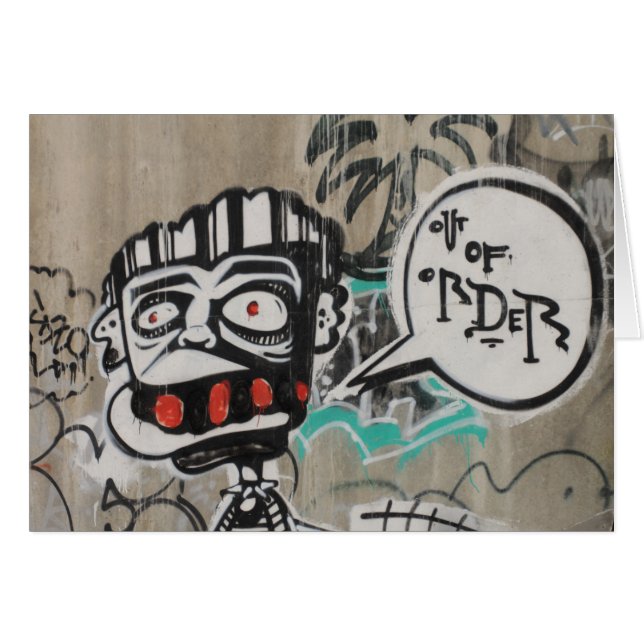 Cartão Grafite Fora De Ordem (Frente Horizontal)