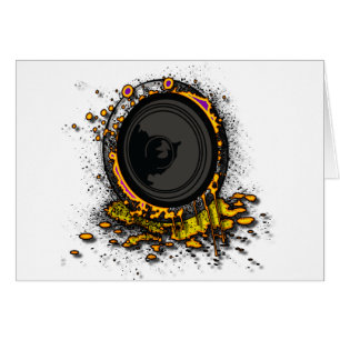 Cartão Grafites do auto-falante - bater alto do partido