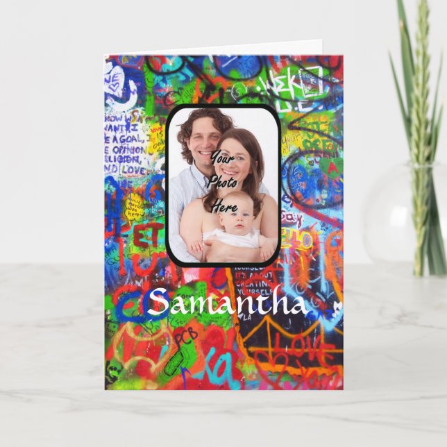 Cartão Grafites personalizados (Frente)