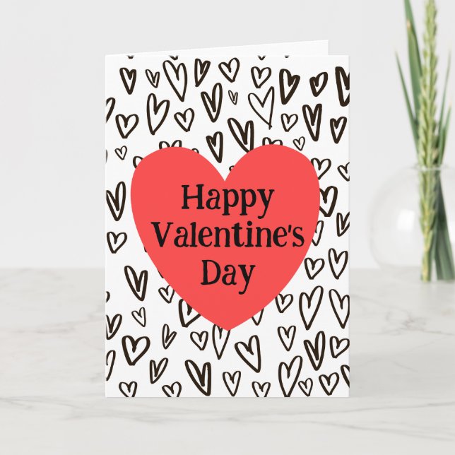 Cartão Grafitti Heart Valetine's Day (Frente)