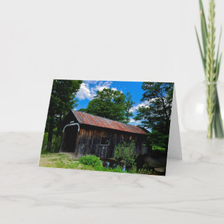 Cartão Grafton Covered Bridge Greeting Card