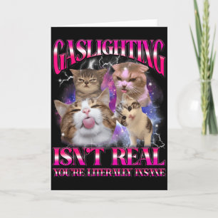 Cartão Grágico de Bootleg de Meme de Gato Engraçado Gasli