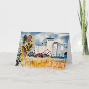 Cartão Grain Elevator, Kansas Robert Johnson