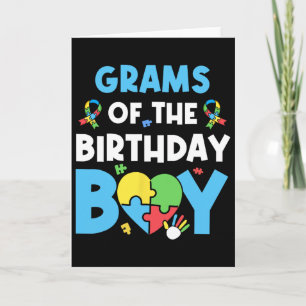 Cartão Gramas Do Menino De Aniversário Puzzle De Conscien