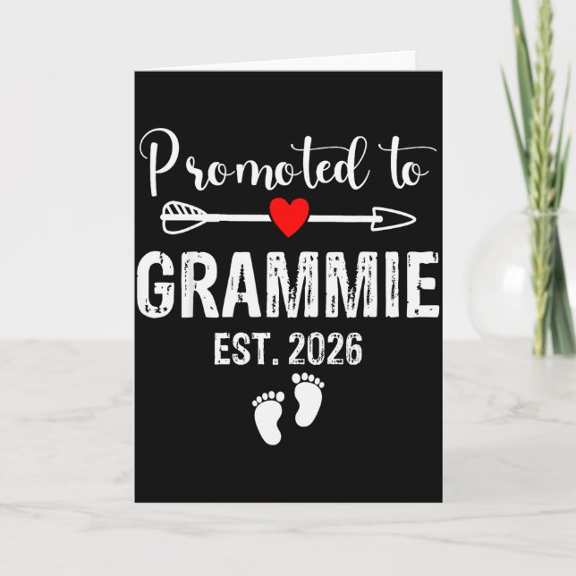 Cartão Grammie Est 2026 Promoted To Grammie 2026 For Gram (Frente)
