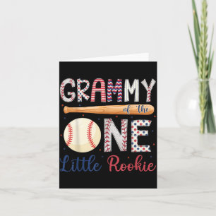 Cartão Grammy do Primeiro Ano do One Little Rookie Baseba