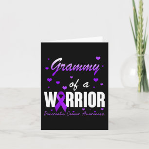 Cartão Grammy of Câncer de pâncreas Warrior Ribbon Suppor