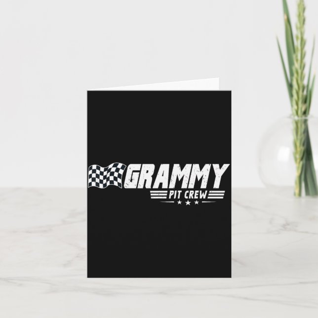 Cartão Grammy T Crew Race Car Birthday Family Racing  (Frente)