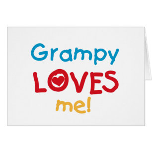 Cartão Grampy me ama T-shirts e presentes