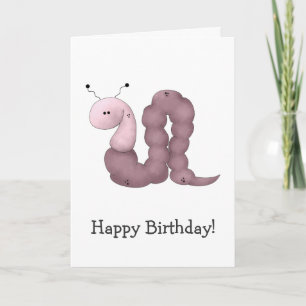 Cartão Gram's Garden · Purple Worm
