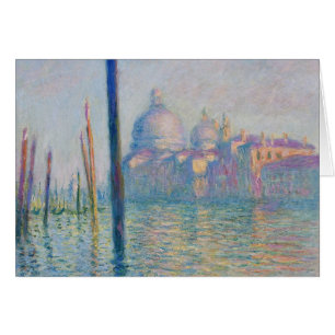Cartão Grand Canal Monet Veneza Itália Pintura Clássica
