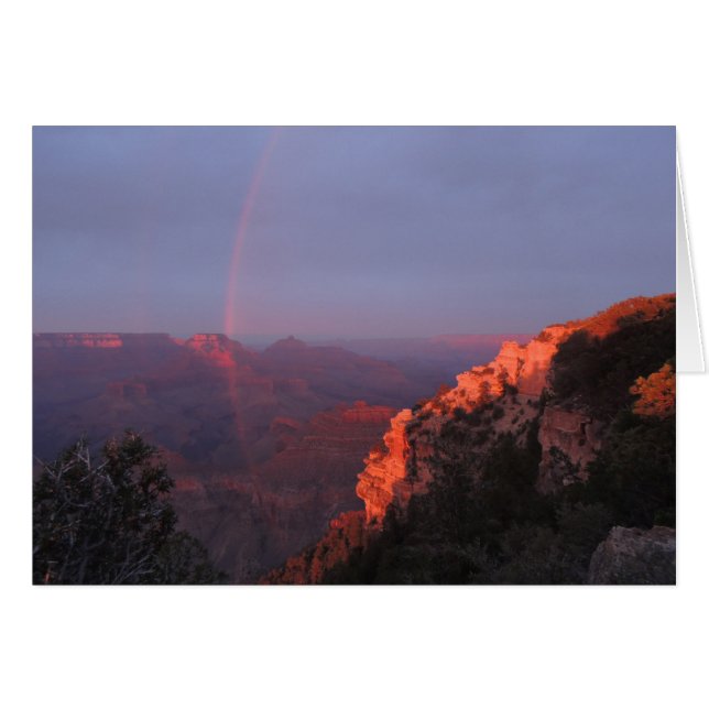 Cartão Grand Canyon Sunset Rainbow (Frente Horizontal)