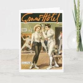 Cartão Grand Hotel Italian Fencing Ad! Fencing Note Card