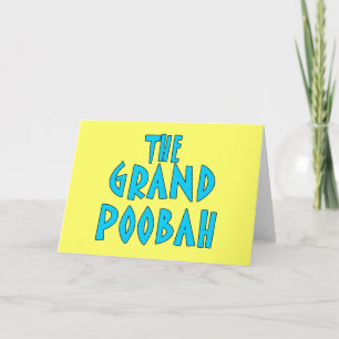 Cartão Grand Poobah Blue Font Products
