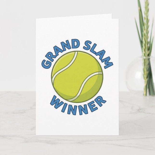 Cartão Grand Slam Winner Tennis Ball Sports Champion (Frente)