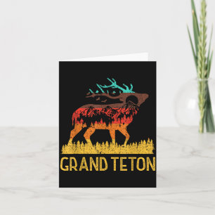 Cartão Grand teton - amar a natureza vintage caminhada 70