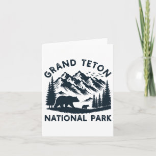 Cartão Grand Teton National Park Wyoming Bear Hiking Moun