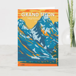 Cartão Grand Teton National Park Wyoming Vintage