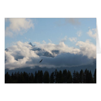 Cartão Grand Tetons e falcão