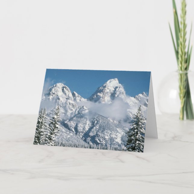 Cartão Grand Tetons in Winter (Frente)
