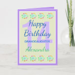 Cartão Granddaughter 14 Modern Keepsake Birthday Card<br><div class="desc">A lovely minimalist,  modern designed birthday card for a dear granddaughter. Personalize with name and age to make this card a lovely keepsake for years to come.</div>