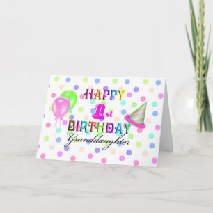 Cartão Granddaughter 1st Birthday