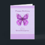 Cartão Granddaughter Birthday Card - Purple Butterfly<br><div class="desc">Cheerful Purple Butterfly Birthday Wishes</div>