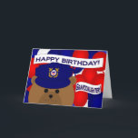 Cartão Granddaughter - Happy Birthday Coast Guardsman!<br><div class="desc">Wish your Coast Guard hero a Happy Birthday with this fun unique birthday card. Personalize it by adding a picture of your hero on the inside. (This design works for all rates and ranks.)</div>