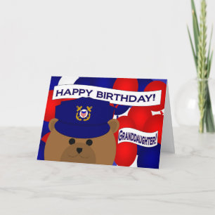 Cartão Granddaughter - Happy Birthday Coast Guardsman!