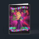 Cartão Granddaughter Happy Birthday with Cute little Cuti<br><div class="desc">Granddaughter Happy Birthday with Cute little Cutie Pie ballons</div>