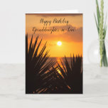 Cartão Granddaughter-in-Law Birthday<br><div class="desc">Sunset</div>